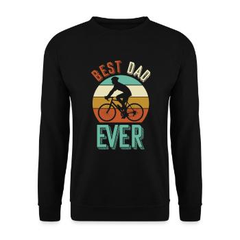 Bike Best dad ever - Unisex Pullover - Schwarz - Vorne - Alina (178cm) & Michal (187cm)
