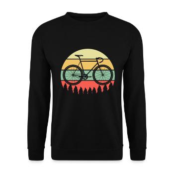 Vélo vintage - Sweat-shirt Unisexe - noir - Devant - Alina (178cm) & Michal (187cm)