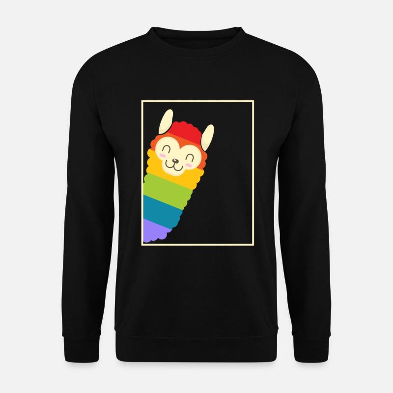 RAINBOW ALPACA - Unisex Sweatshirt - black