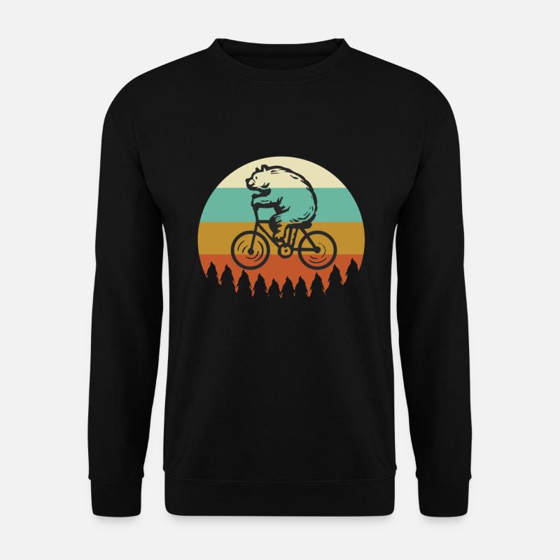 Bike Bear Vintage - Unisex Pullover - Schwarz