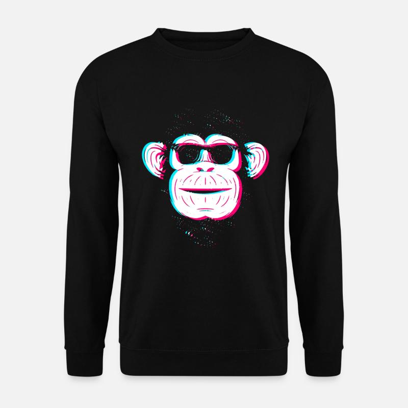 MONKEY SUNGLASSES - Unisex Pullover - Schwarz