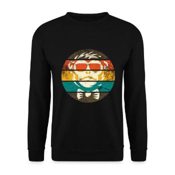 MONKEY VINTAGE - Sweat-shirt Unisexe - noir - Devant - Alina (178cm) & Michal (187cm)