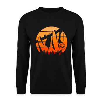 SLOTH DAB - Unisex Pullover - Schwarz - Vorne - Alina (178cm) & Michal (187cm)
