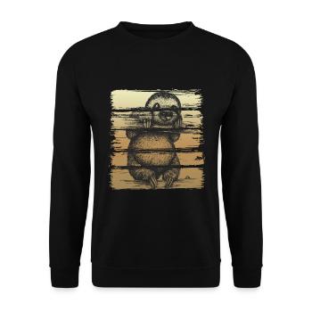 Paresse paresse - Sweat-shirt Unisexe - noir - Devant - Alina (178cm) & Michal (187cm)