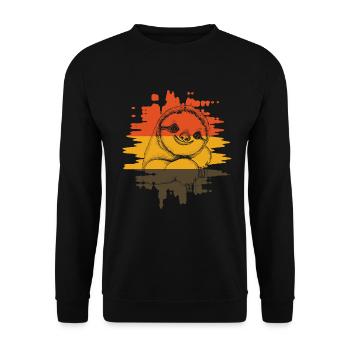Sloth Faultier - Unisex Pullover - Schwarz - Vorne - Alina (178cm) & Michal (187cm)