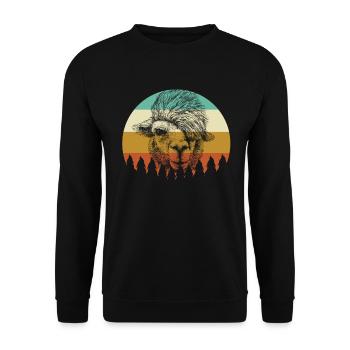 Alpaka Alpaca - Unisex Pullover - Schwarz - Vorne - Alina (178cm) & Michal (187cm)