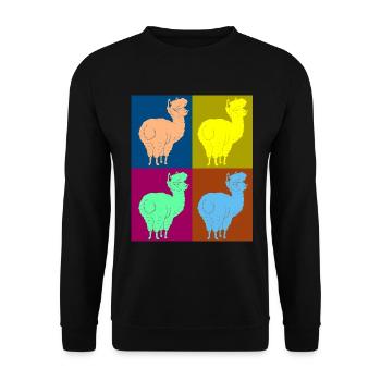Alpaka Alpaca - Unisex Pullover - Schwarz - Vorne - Alina (178cm) & Michal (187cm)