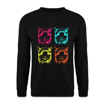 Alpaka - Unisex Pullover - Schwarz - Vorne - Alina (178cm) & Michal (187cm)