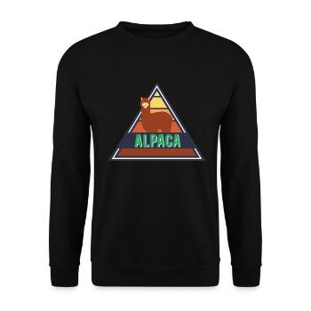 Alpaka Alpaca - Unisex Pullover - Schwarz - Vorne - Alina (178cm) & Michal (187cm)