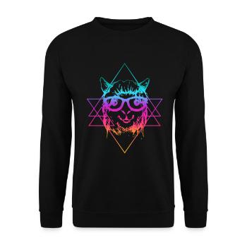 Verres en alpaga - Sweat-shirt Unisexe - noir - Devant - Alina (178cm) & Michal (187cm)