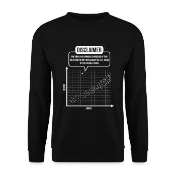 Statistiker Stochastik Streuung Mathe - Unisex Pullover - Schwarz - Vorne - Alina (178cm) & Michal (187cm)