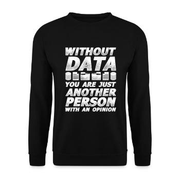 Statistiker Stochastik Datenanalyse Mathe - Unisex Pullover - Schwarz - Vorne - Alina (178cm) & Michal (187cm)