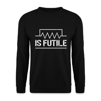 Électricien électricien travail résistance électrique - Sweat-shirt Unisexe - noir - Devant - Alina (178cm) & Michal (187cm)