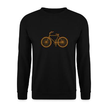 Mountain Bike Bicycle Bike - Unisex Sweatshirt - black - Front - Alina (178cm) & Michal (187cm)