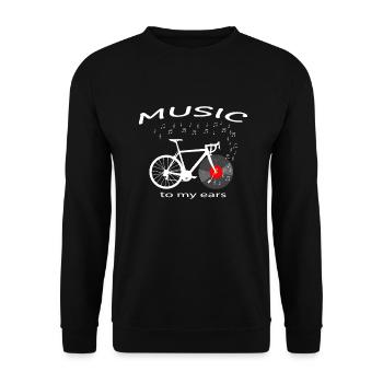 Musique de vélo de route vélo platine vinyle - Sweat-shirt Unisexe - noir - Devant - Alina (178cm) & Michal (187cm)