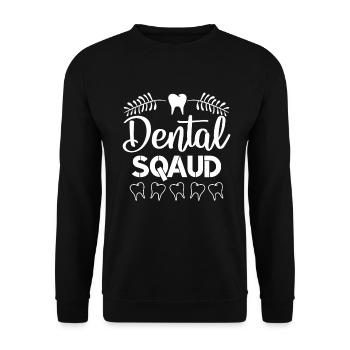 Troop Dentistry - Dentist - Tooth - Teeth - Unisex Sweatshirt - black - Front - Alina (178cm) & Michal (187cm)