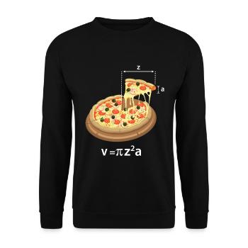 Pi Day Pizza Meme Mathe Mathematik Lehrer Geek - Unisex Pullover - Schwarz - Vorne - Alina (178cm) & Michal (187cm)