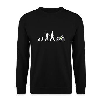 Ebike Fahrrad Evolution Elektrofahrrad - Unisex Pullover - Schwarz - Vorne - Alina (178cm) & Michal (187cm)