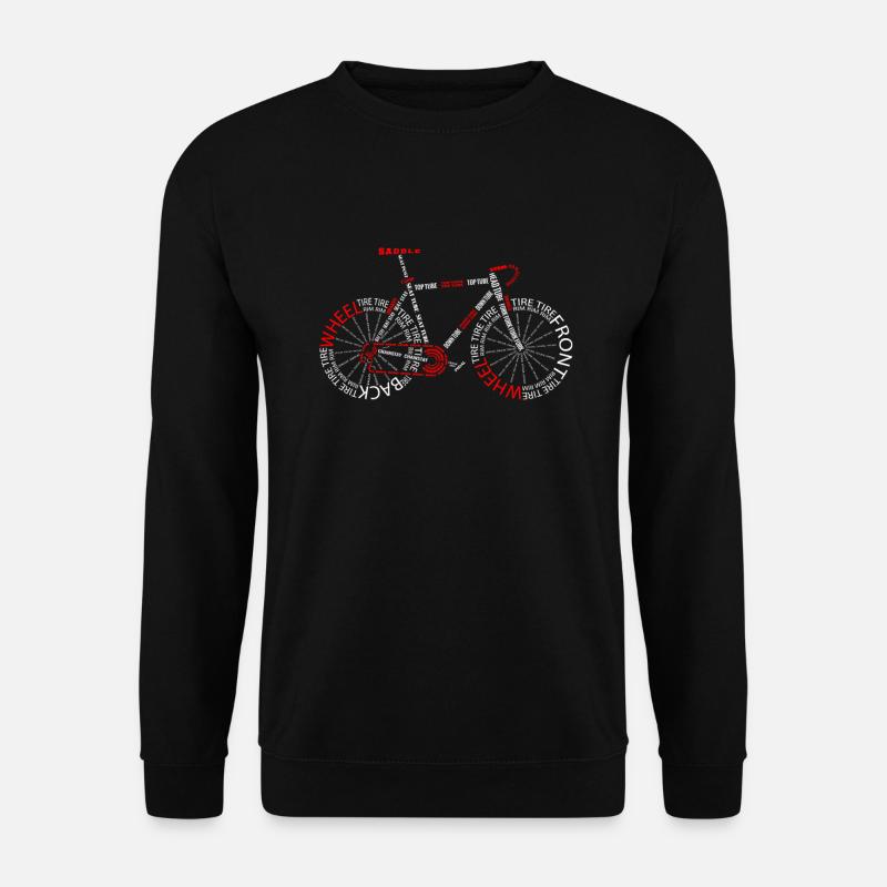 Vélo de route vélo d'anatomie vélo de course - Sweat-shirt Unisexe - noir