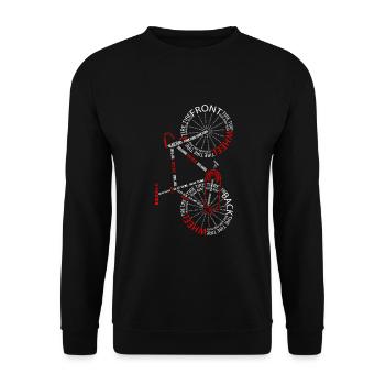 Road bike anatomy bike upright bike - Unisex Sweatshirt - black - Front - Alina (178cm) & Michal (187cm)