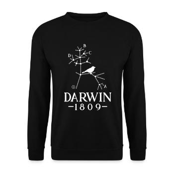Darwin Evolution Biology Biochemistry Microbiology - Unisex Sweatshirt - black - Front - Alina (178cm) & Michal (187cm)