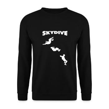 Skydive Sitfly Evolution assis Freefly - Sweat-shirt Unisexe - noir - Devant - Alina (178cm) & Michal (187cm)