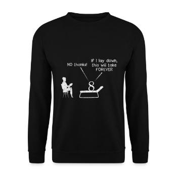 Acht 8 Mathe Mathematik Mathelehrer Therapeut - Unisex Pullover - Schwarz - Vorne - Alina (178cm) & Michal (187cm)
