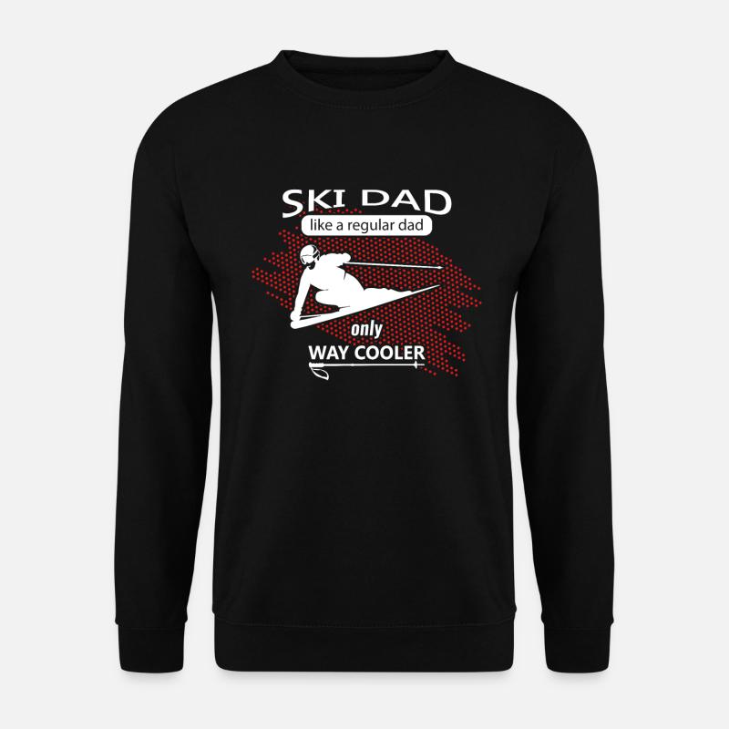 Ski Dad Cooler Skifahrer Skiurlaub Spruch - Unisex Pullover - Schwarz