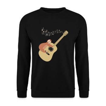 Guitare classique paresse musique guitare classique - Sweat-shirt Unisexe - noir - Devant - Alina (178cm) & Michal (187cm)
