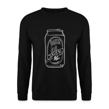 Dosenbier Saufen - Unisex Pullover - Schwarz - Vorne - Alina (178cm) & Michal (187cm)