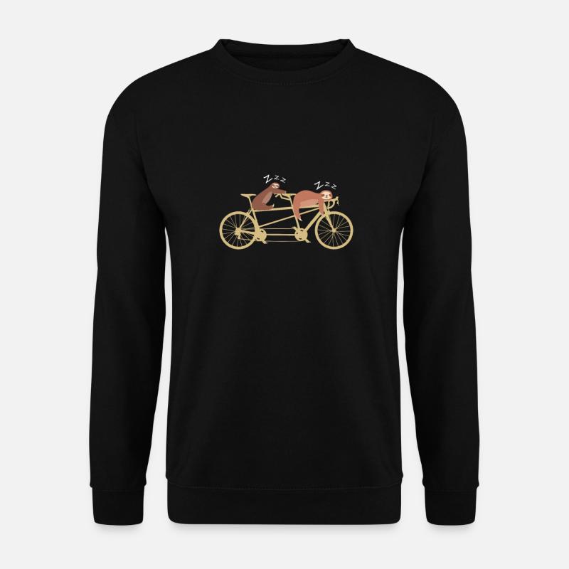 Tandem bicycle sloths sleeping - Unisex Sweatshirt - black