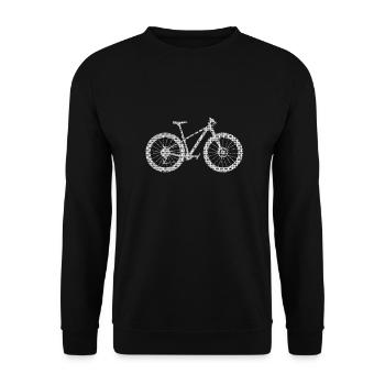 Mountain Bike Stickerbombe blanc - Sweat-shirt Unisexe - noir - Devant - Alina (178cm) & Michal (187cm)