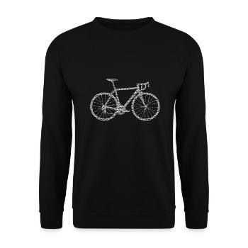 Vélo de course Bike autocollant bombe blanc - Sweat-shirt Unisexe - noir - Devant - Alina (178cm) & Michal (187cm)