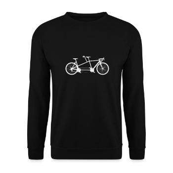 2 Personen Rad Tandem Fahrrad - Unisex Pullover - Schwarz - Vorne - Alina (178cm) & Michal (187cm)
