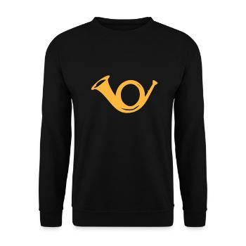 Postman postman horn costume postman deliverer - Unisex Sweatshirt - black - Front - Alina (178cm) & Michal (187cm)