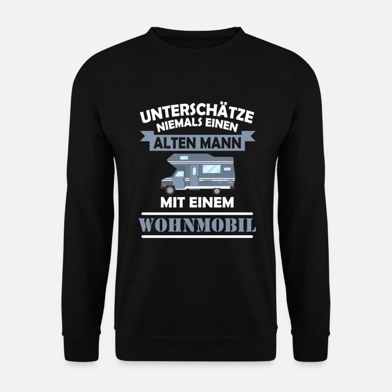 Camping Rentner Womo Wohnmobil Camper Wohnwagen - Unisex Pullover - Schwarz