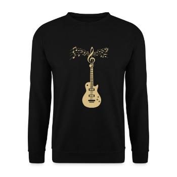 Gitarrist Gitarristen Gitarre Musiker Geschenkidee - Unisex Pullover - Schwarz - Vorne - Alina (178cm) & Michal (187cm)