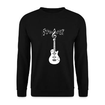 Guitariste guitariste guitariste idée cadeau - Sweat-shirt Unisexe - noir - Devant - Alina (178cm) & Michal (187cm)