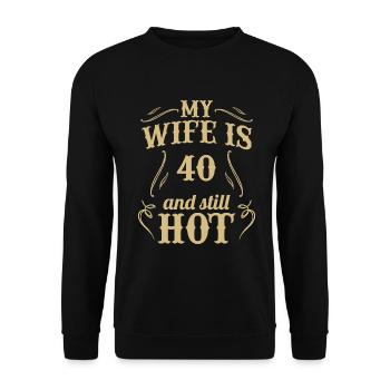 Femme 40 cadeau d'anniversaire de célébration d'anniversaire sexy - Sweat-shirt Unisexe - noir - Devant - Alina (178cm) & Michal (187cm)