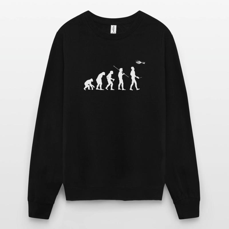 Helicopter model flight Heli Helikopter Evolution Unisex Sweatshirt