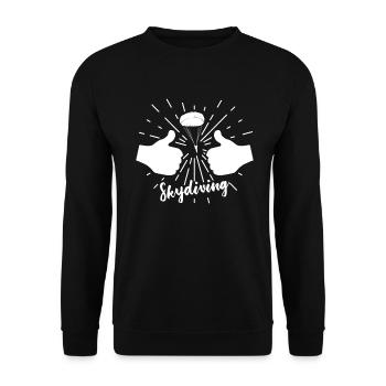 Parachutisme parachutisme pouce - Sweat-shirt Unisexe - noir - Devant - Alina (178cm) & Michal (187cm)