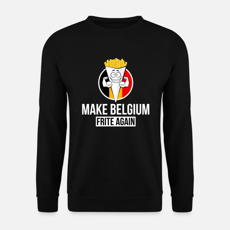 MAKE BELGIUM FRITE AGAIN - Sweat-shirt Unisexe - noir