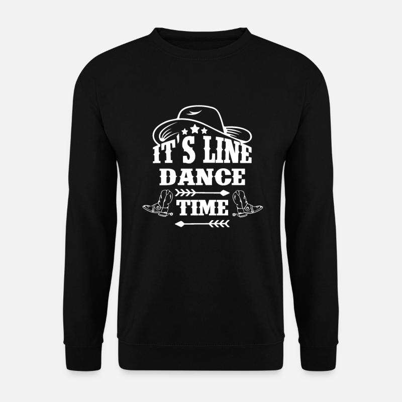 Line Dance Cowboyhut - Linedance Tanzgruppe - Unisex Pullover - Schwarz