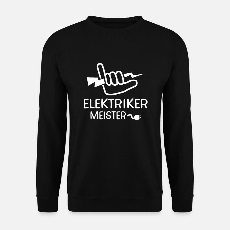 Elektriker Meister Elektromeister Handwerker Motiv - Unisex Pullover - Schwarz