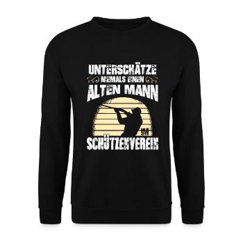 Schützenverein Schützenfest Schiessstand Mann - Unisex Pullover - Schwarz - Vorne - Alina (178cm) & Michal (187cm)