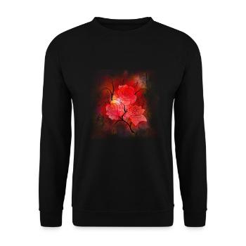 Roses - Unisex Sweatshirt - black - Front - Alina (178cm) & Michal (187cm)