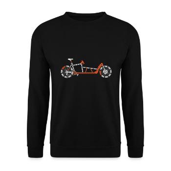 Cargo Fahrrad Anatomie Hollandrad Lastenfahrrad - Unisex Pullover - Schwarz - Vorne - Alina (178cm) & Michal (187cm)