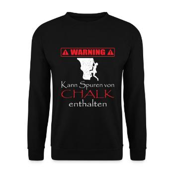 Kletterer Boulderer Klettern Chalk Magnesium - Unisex Pullover - Schwarz - Vorne - Alina (178cm) & Michal (187cm)