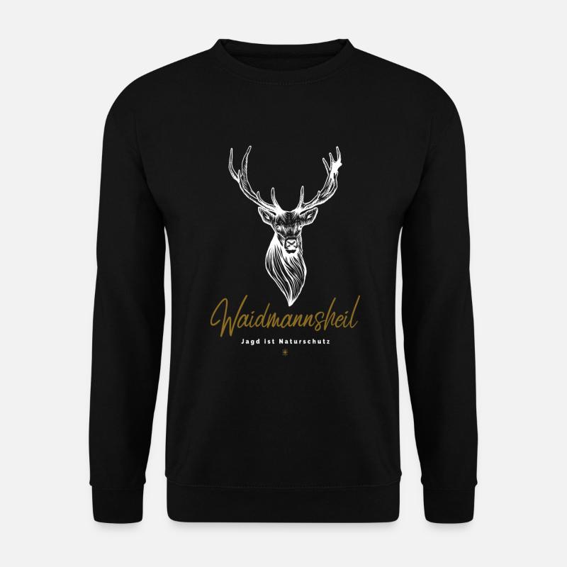 Jäger T-Shirt-Waidmannsheil-Jagen ist Naturschutz - Unisex Pullover - Schwarz