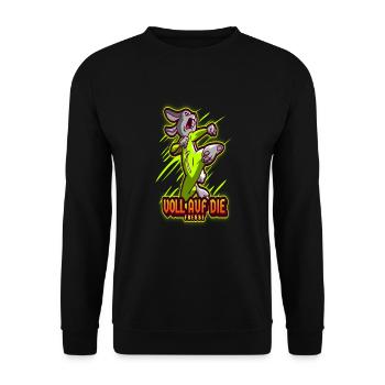 Conception de t-shirt amusant amusant plein dans le visage - Sweat-shirt Unisexe - noir - Devant - Alina (178cm) & Michal (187cm)